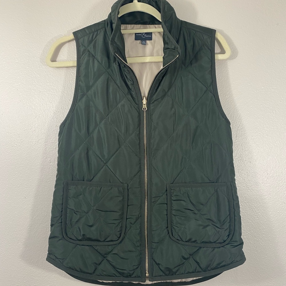 Quilted Olive Vest